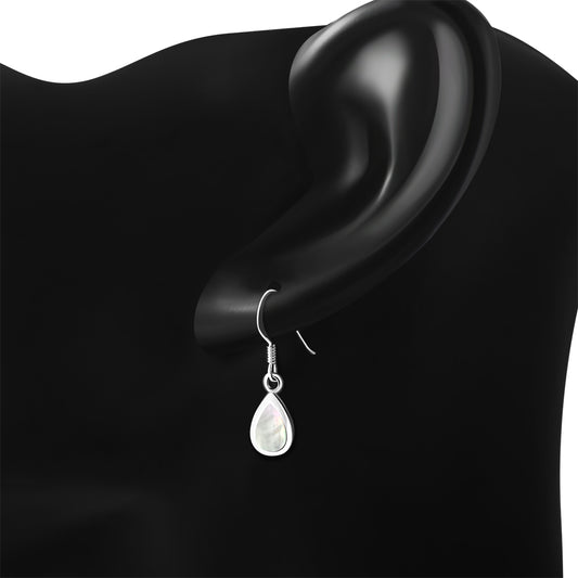 Mother of Pearl Drop Sterling Silver Earrings