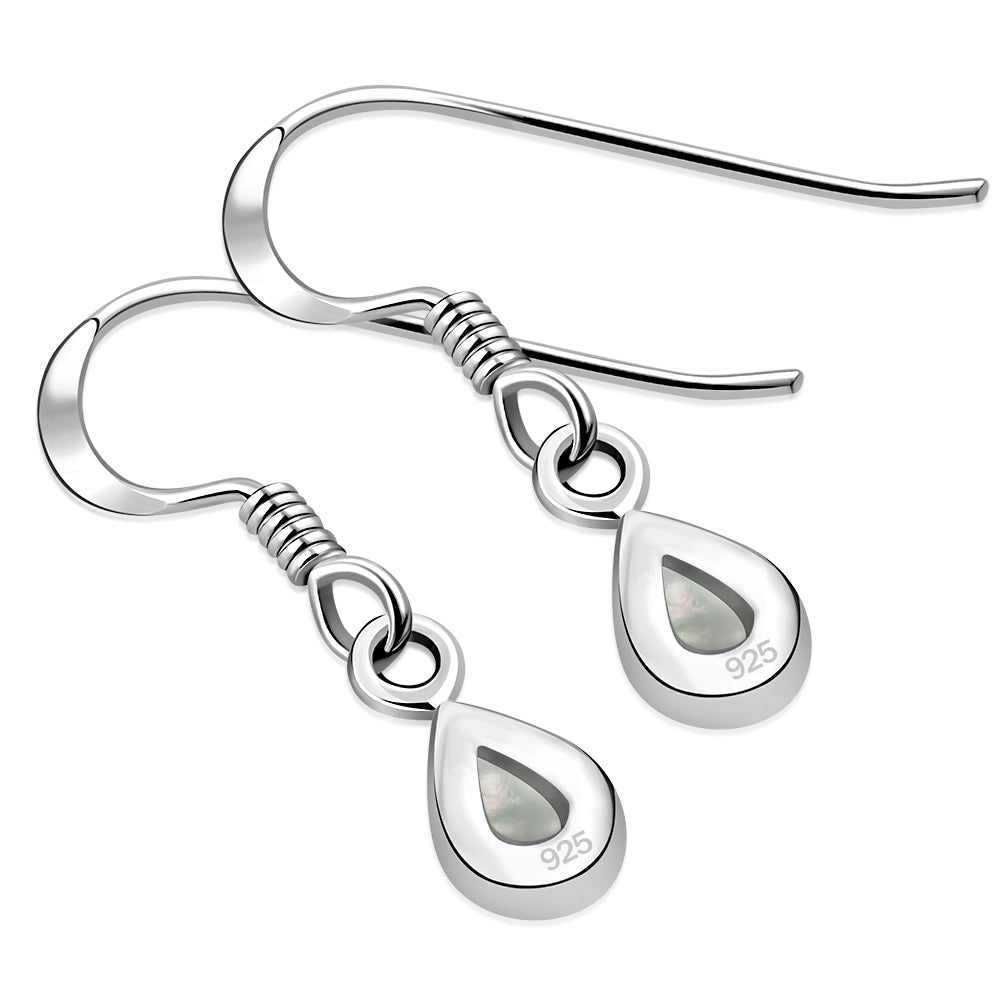 Mother of Pearl Drop Sterling Silver Earrings