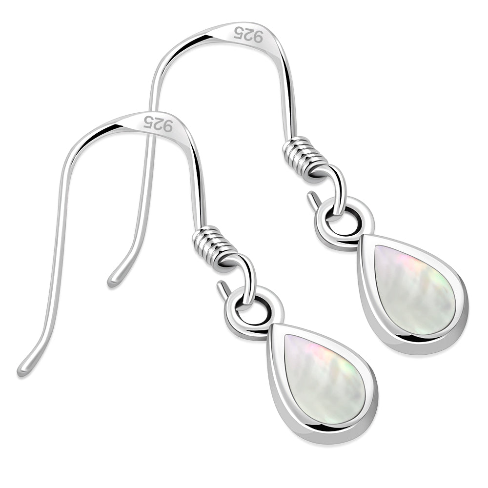 Mother of Pearl Drop Sterling Silver Earrings