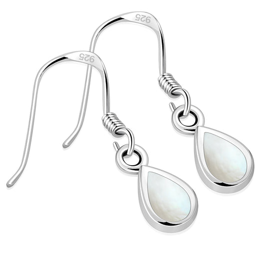 Mother of Pearl Drop Sterling Silver Earrings