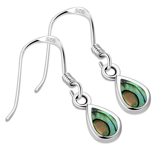 Abalone Shell Drop Sterling Silver Earrings
