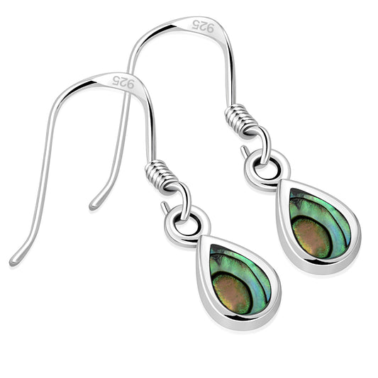 Abalone Shell Drop Sterling Silver Earrings