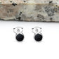 5mm | Round Black Onyx Silver Stud Earrings