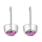 Pink Cubic Zirconia Sterling Silver Stud Earrings