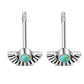 Turquoise Ethnic Style Sterling Silver Stud Earrings