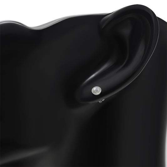 4.80mm | Labradorite Round Sterling Silver Stud Earrings