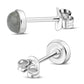4.80mm | Labradorite Round Sterling Silver Stud Earrings
