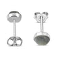 4.80mm | Labradorite Round Sterling Silver Stud Earrings