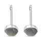4.80mm | Labradorite Round Sterling Silver Stud Earrings