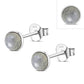 4.80mm | Labradorite Round Sterling Silver Stud Earrings