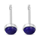4.80mm | Lapis Lazuli Blue Stone Round Sterling Silver Stud Earrings