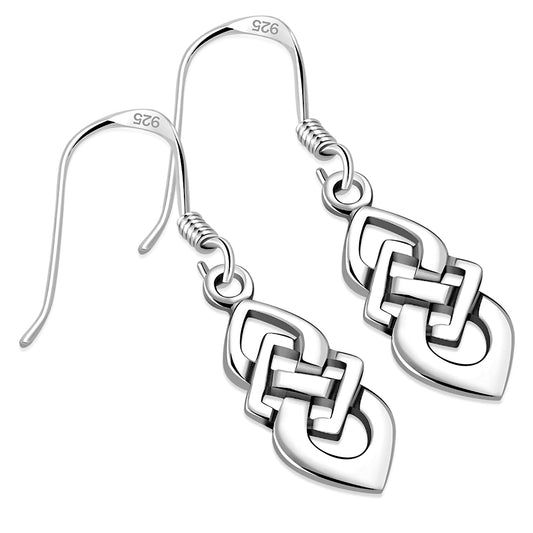 Solid Silver Celtic Knot Earrings
