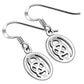 Oval Plain Celtic Knot Silver Earrings