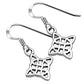 Tiny Celtic Knot Plain Solid Silver Earrings