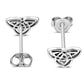Celtic Trinity Knot Stud Silver Earrings