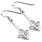 Long Celtic Knot Sterling Silver Earrings