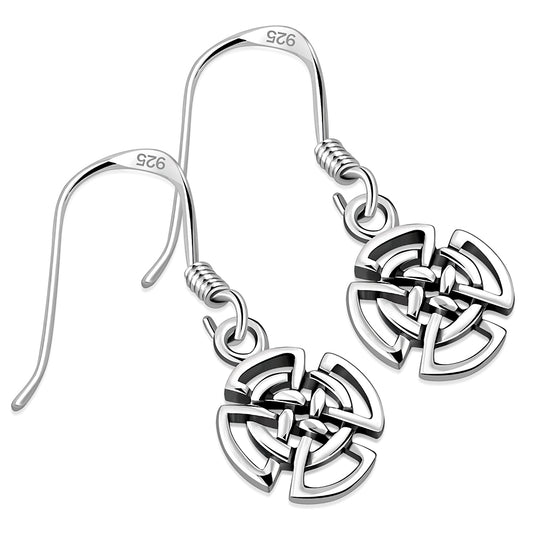 Celtic Knot Silver Earrings
