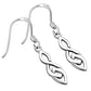 Celtic Knot Long Silver Earrings