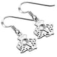 Plain Silver Thistle Celtic Earrings