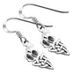 Plain Silver Thistle Celtic Knot Earrings