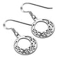 Small Round Celtic Silver Earrings