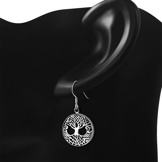 Celtic Tree of Life Silver Earrings