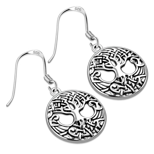 Celtic Tree of Life Silver Earrings