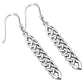 Long Celtic Trinity Knot Silver Earrings