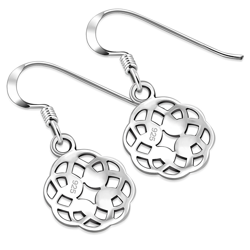 Small Celtic Knot Plain Silver Earrings