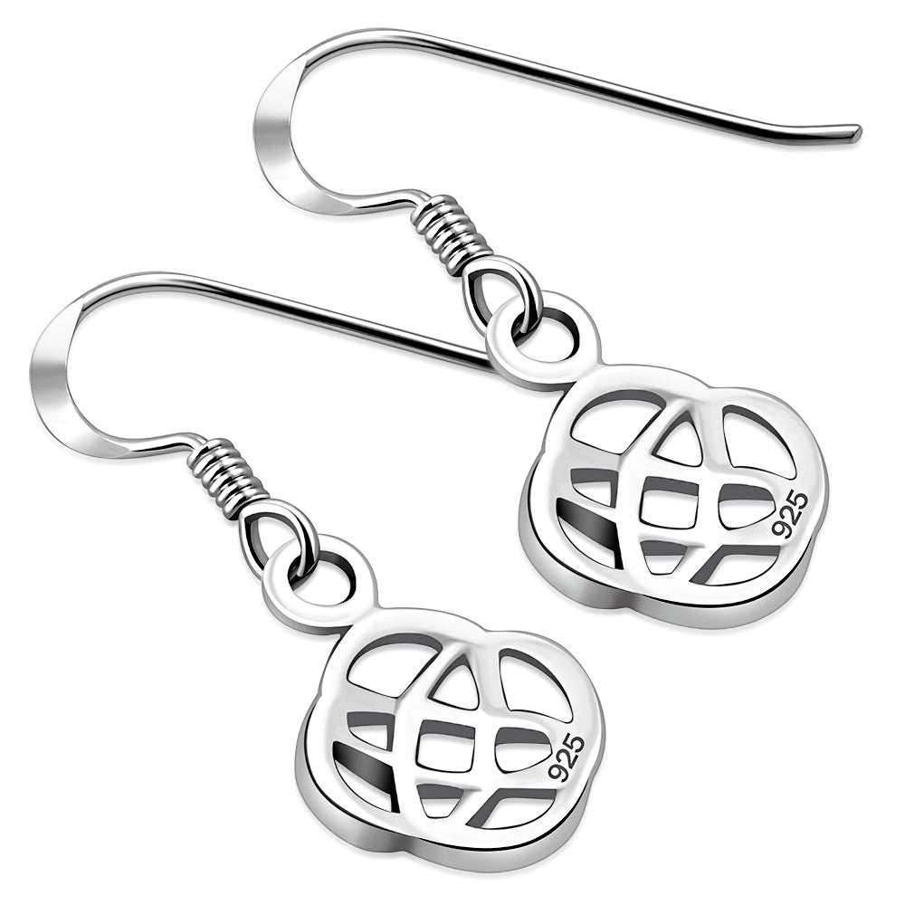 Plain Silver Celtic Knot Dangle Earrings