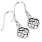 Plain Silver Celtic Knot Dangle Earrings