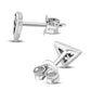 Tiny Solid Silver Trinity Stud Earrings