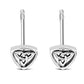 Solid Silver Trinity Knot Triangle Stud Earrings