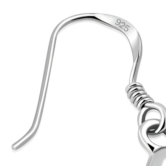 Egyptian ankh Cross Sterling Silver Earrings