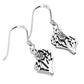 Tiny Plain Sterling Silver Thistle Earrings