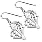 Large Plain Sterling Silver Thistle Earrings