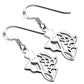 Scottish Thistle Plain Silver Earrings