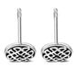 Round Celtic Knot Stud Silver Earrings