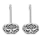 Round Celtic Knot tree of Life Silver Stud Earrings