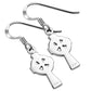 Celtic Cross Plain Sterling Silver Earrings
