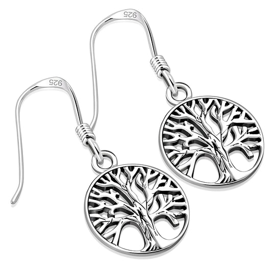 Tree of Life Silver Earrings