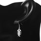 Fish Bone Silver Earrings