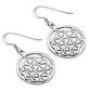 Small Flower of Life Silver Earrings