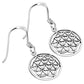Small Flower of Life Silver Earrings
