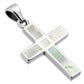 Mother of Pearl Cross Silver Pendant