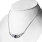 Amethyst Stone Celtic Knot Silver Necklace 42cm / 16.5 Inch