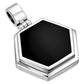 Black Onyx Hexagon Silver Pendant