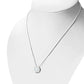 Rainbow Moonstone Round Silver Pendant