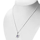 Star of David Silver Pendant set w/ Amethyst Stone