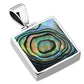 Abalone Shell Square Sterling Silver Pendant